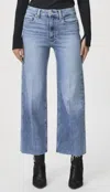 Paige Anessa Raw Hem Jeans In Bebop In Multi