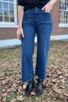 Paige Anessa Raw Hem Jeans With Set In Pockets In Amoroso In Blue