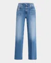 Paige Anessa Raw Hem Jeans With Utility Pockets In Viva