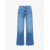 Paige Womens Rock Show Distressed Anessa Raw-hem Stretch-denim Jeans In Rock Show Distressed