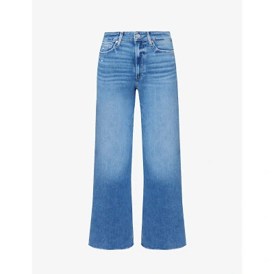 Paige Womens Rock Show Distressed Anessa Raw-hem Stretch-denim Jeans In Nocolor