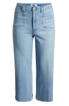 PAIGE ANESSA RAW HEM WIDE LEG JEANS