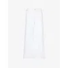 Paige Anessa High Rise Raw Hem Jeans In Tonal Exru In Crisp White