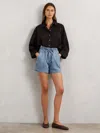 Paige Anessa Shorts With Waist Tie Tranquility In Blue
