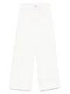 Paige Sasha Ankle Wide Cuff Jeans In Tonal Ecru In White