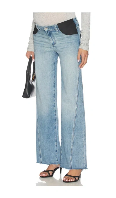 Paige Anessa Twisted Outseam Maternity Jeans In Blue