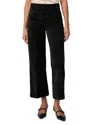 Paige Clean Front Anessa Trouser Pants In Black Overdye In Black Overdye