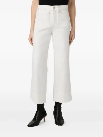 Paige Anessa Welt Patch Pocket Jeans In White