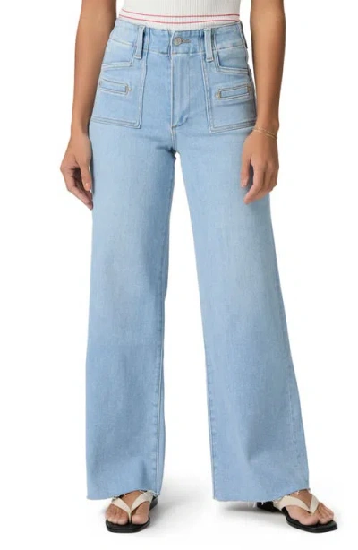 Paige Anessa Welt Pocket High Waist Wide Leg Jeans
