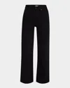 Paige Womens Anessa High-rise Wide-leg Stretch-denim Jeans Black Shadow In Black