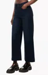 Paige Anessa Wide Leg Cropped Jeans In Duchess In Blue