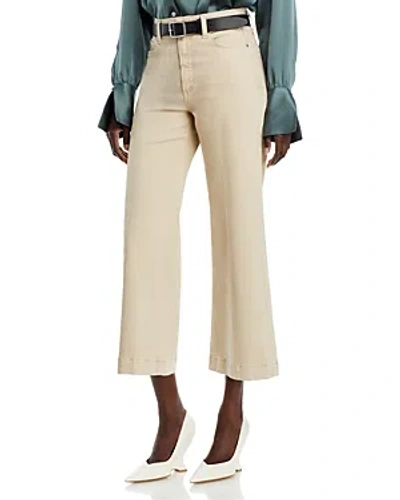 Paige Anessa Wide Leg Cropped Jeans In Vintage Soft Sand