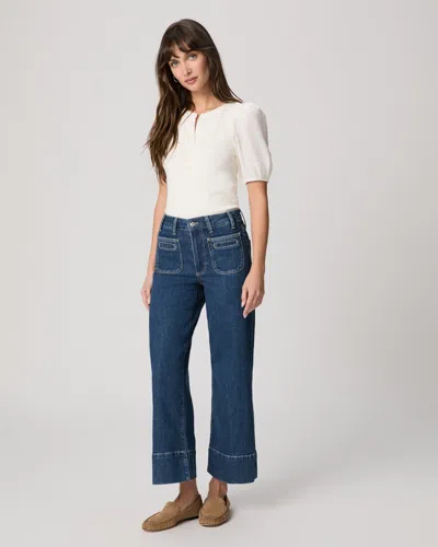 Paige Anessa Wide Leg Jean In Blue