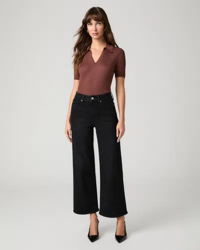 Paige Anessa Wide Leg Jean In Black