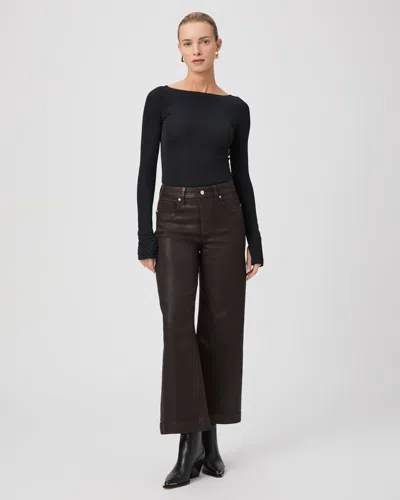 Paige Anessa Wide Leg Jean In Burgundy
