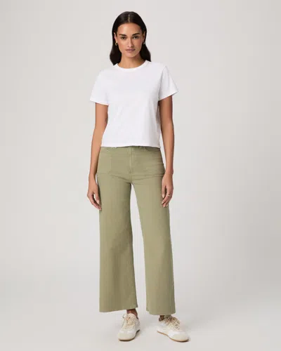 Paige Anessa Wide Leg Jean In Green