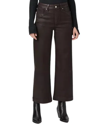 Paige Anessa Wide Leg Jean In Chicory Coffee In Multi