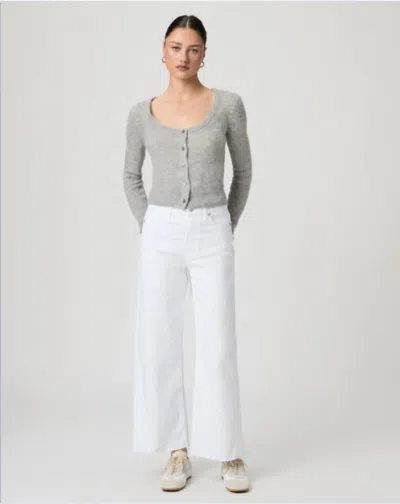 Paige Anessa Wide Leg Jean In Crisp White