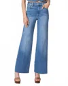 Paige Anessa Wide Leg Jean In Flamenco Distressed In Blue