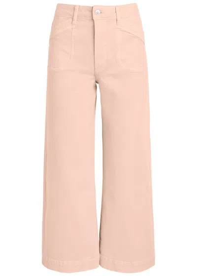 Paige Anessa Wide-leg Jeans In Pink