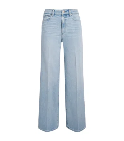 Paige Anessa Wide-leg Jeans In Blue