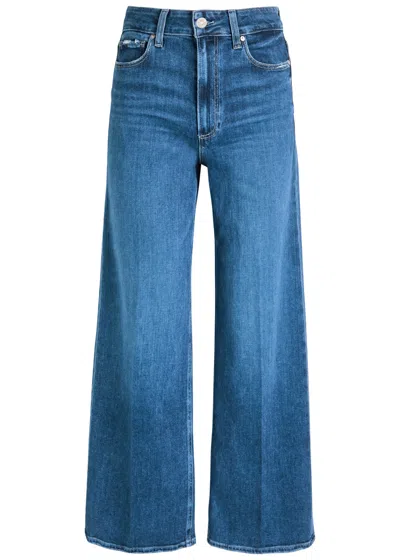 Paige Anessa Wide-leg Jeans In Blue