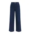 Paige Anessa High-waisted Wide Leg Jeans In Duchess In Blue
