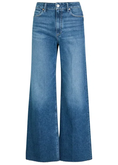Paige Anessa Wide-leg Jeans In Blue