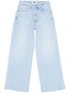Paige Arellia Ankle Jeans With Wide Undone Hem In Blue