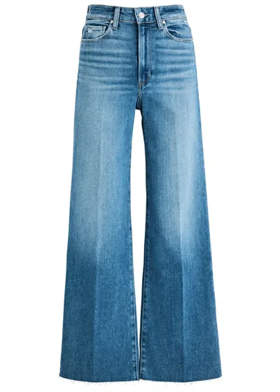 Paige Anessa Wide-leg Jeans In Blue