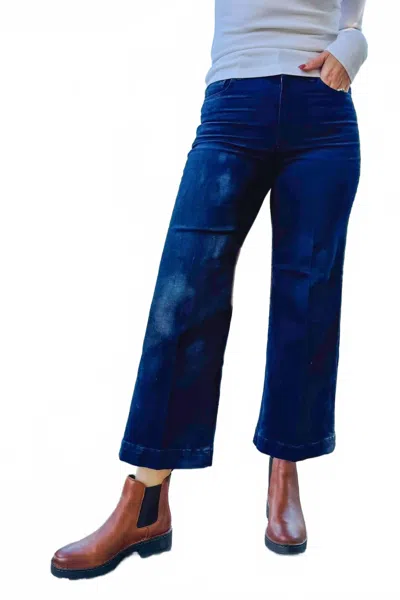 Paige Anessa Wide Leg Jeans In Duchess In Blue