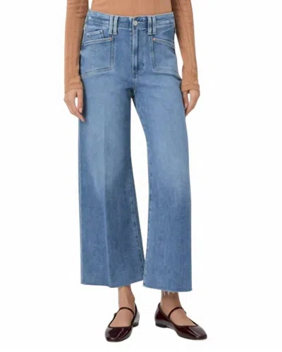 Paige Anessa Pocket Jean In Sunnie Distressed In Blue