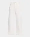Paige Anessa Wide-leg Jeans With Vintage Welt Pockets In Toasted Ecru