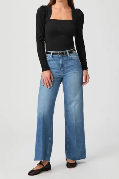 Paige Anessa Wide Legs Jeans In Archives In Blue
