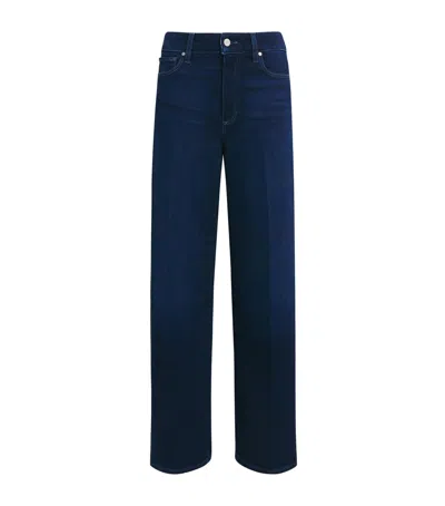 Paige Anessa Wide-leg Ankle Jeans In Blue