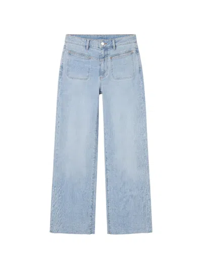 Paige Anessa Wide-leg Jeans In Blue