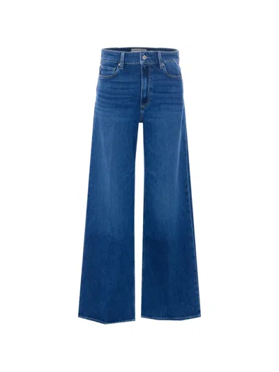 Paige Anessa Wide-leg Jeans In Blue
