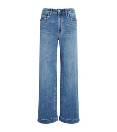 Paige Anessa Wide-leg Jeans In Blue