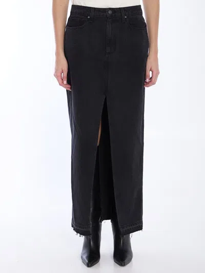 Paige Angela Maxi Skirt In Black