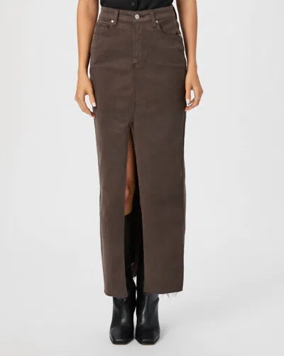 Paige Angela Maxi Skirt In Rich Chocolate In Brown