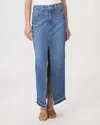 Paige Angela Maxi Skirt With Let Down Hem In Evolution In Multi
