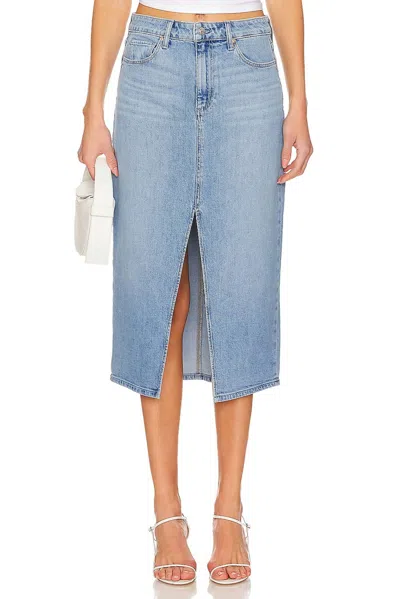 Paige Angela Midi Skirt In Ysabel In Blue