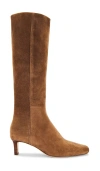 Paige Ansley Kitten Heel Knee High Boot In Tan