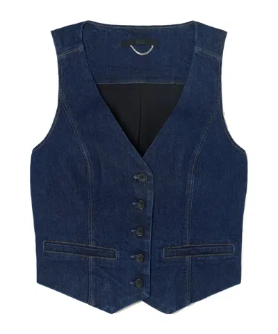 Paige Antonella Denim Vest In Blue
