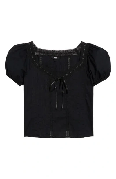 Paige Anzio Puff Sleeve Top In Black