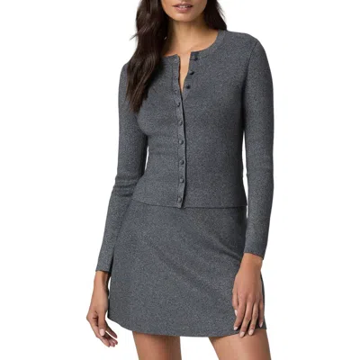Paige Anzu Metallic Cardigan In Gray