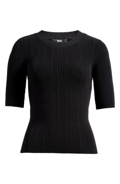Paige Aranea Rib Elbow Length Sweater In Black