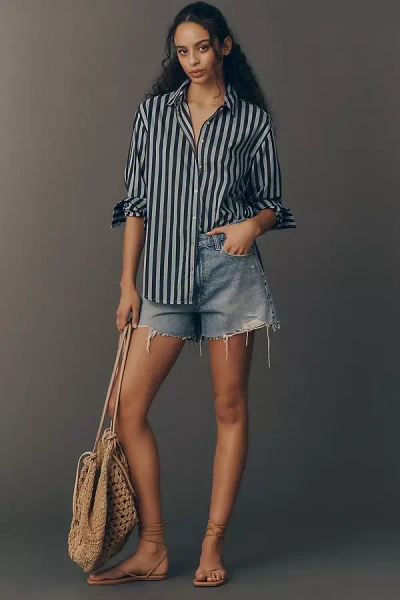 Paige Archie Denim Shorts In Blue