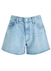 Paige Archie Distressed Denim Shorts In Blue