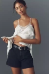Paige Archie High-rise Denim Cut-off Shorts In Grey
